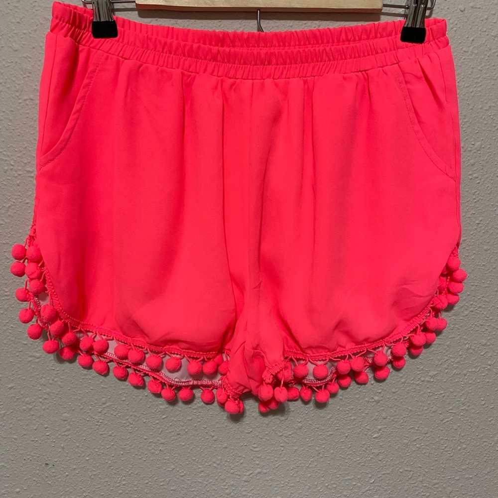 Buddy Love Neon Pink High Waist Shorts